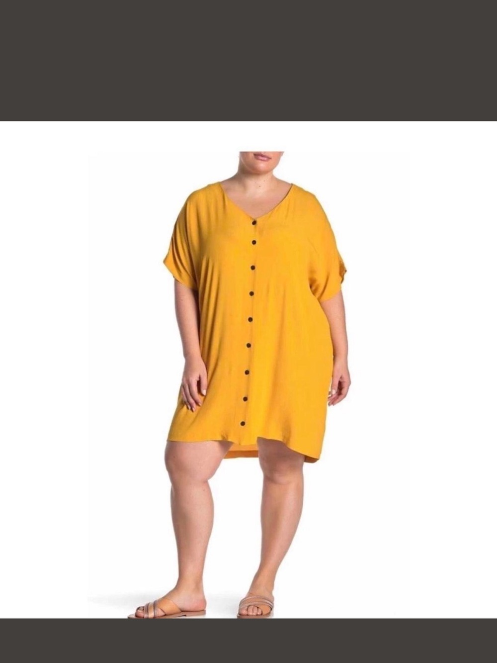 Madewell Mustard Yellow easy dress